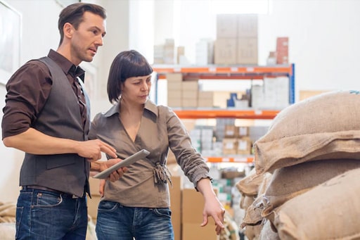 Raw materials in factory